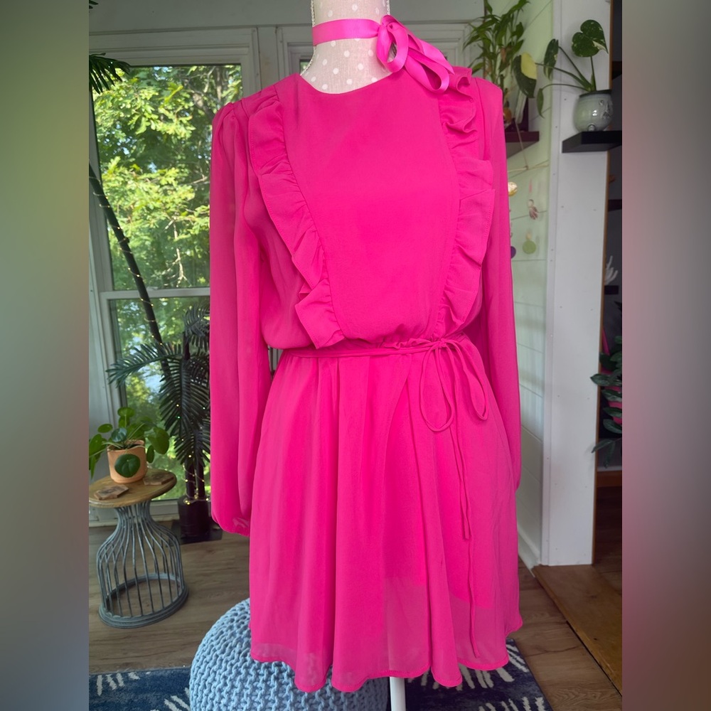 Jun & Ivy ruffle pink dress NWT Size Small